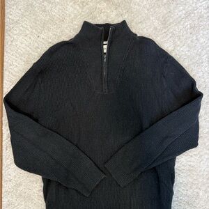 Abercrombie & Fitch Men's Black Zip-Up Sweater